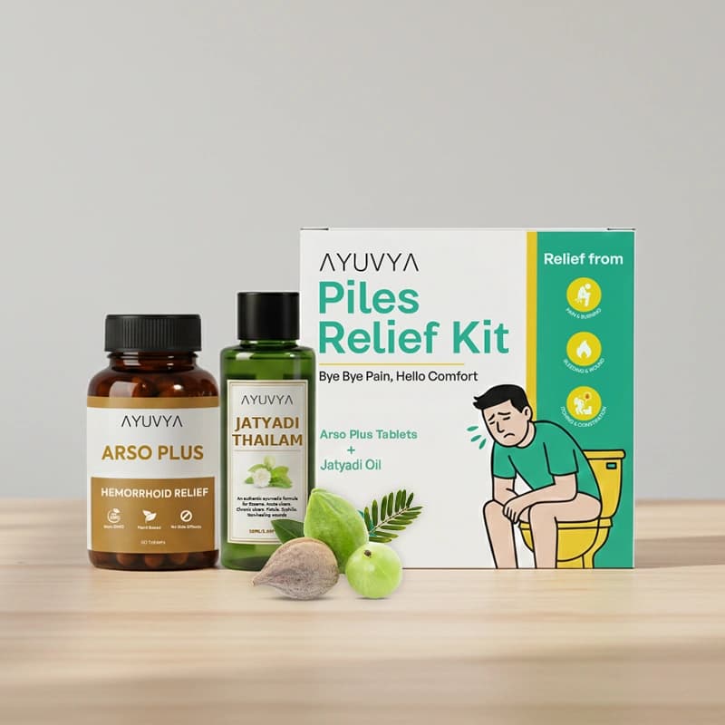 Ayuvya Piles Relief Kit | 1 Month Pack