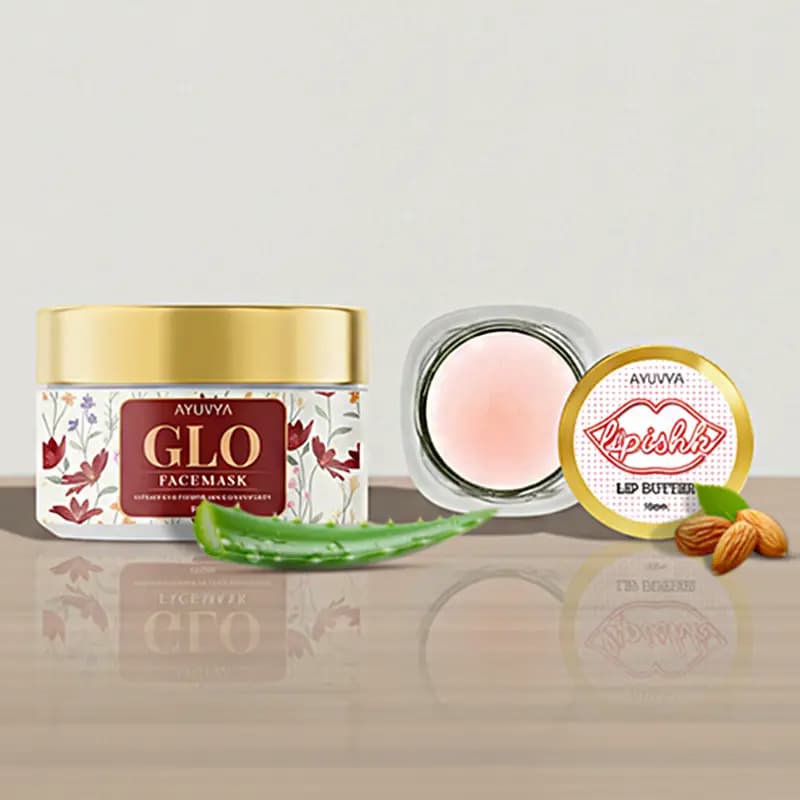 Ayuvya Lipishk Lip Butter and Glo Mask Combo